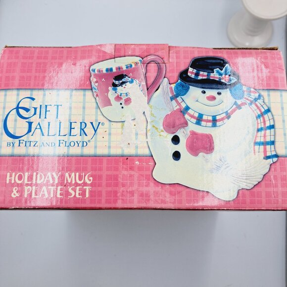 Fitz and Floyd Snowman Gift Gallery Plate & Mug & Frosty Towel & Ty Beanie Boo - Picture 16 of 16
